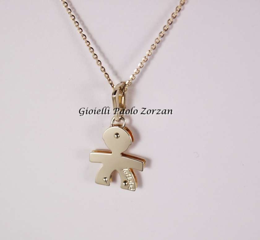 Pendente Le Bebè BIMBO 14 mm in ORO GIALLO i Cuccioli con CATENA ORO 18 KT REF. LBB005-0