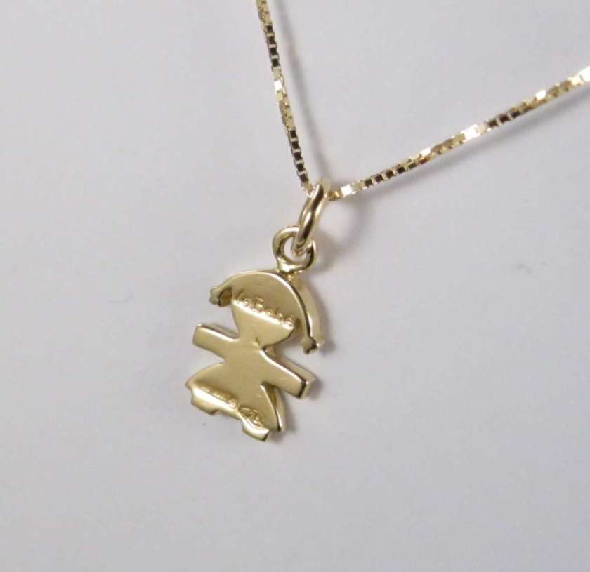 Pendente Le Bebè BIMBA ORO GIALLO 18 kt Diamanti 0,05 con catena oro 18 kt Giallo Mod. LBB036-3908
