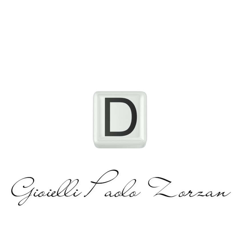 Lettera D in ceramica bianca Elements DonnaOro Ref. DCHFD3321