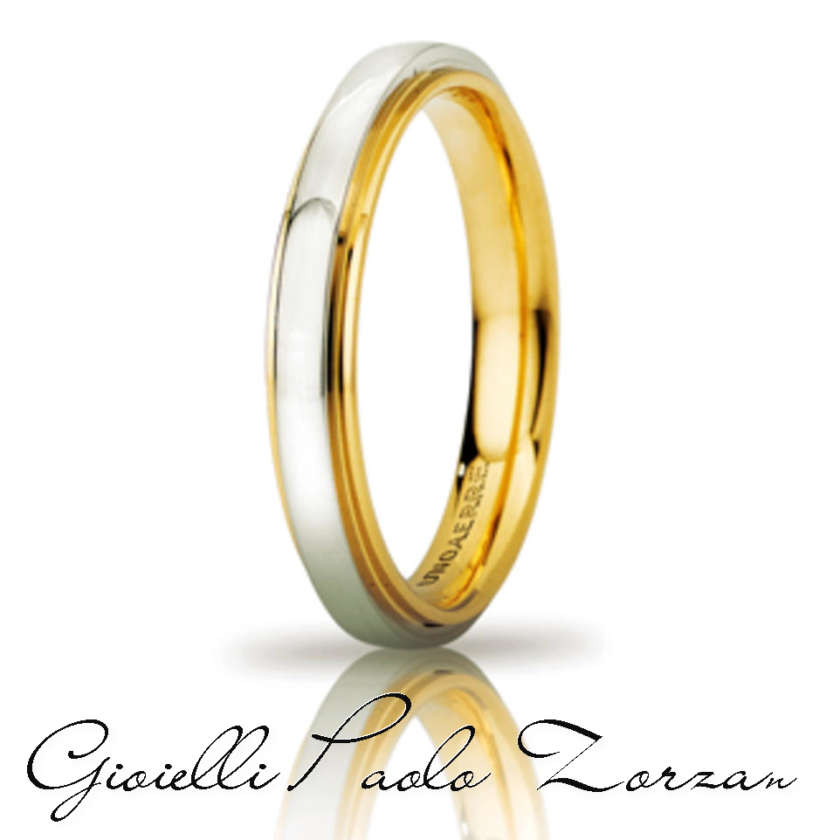 Fede Matrimoniale Unoaerre BRILLANTI PROMESSE Cassiopea Slim Oro 18kt  Ref. 50 Afc 282 Col.43