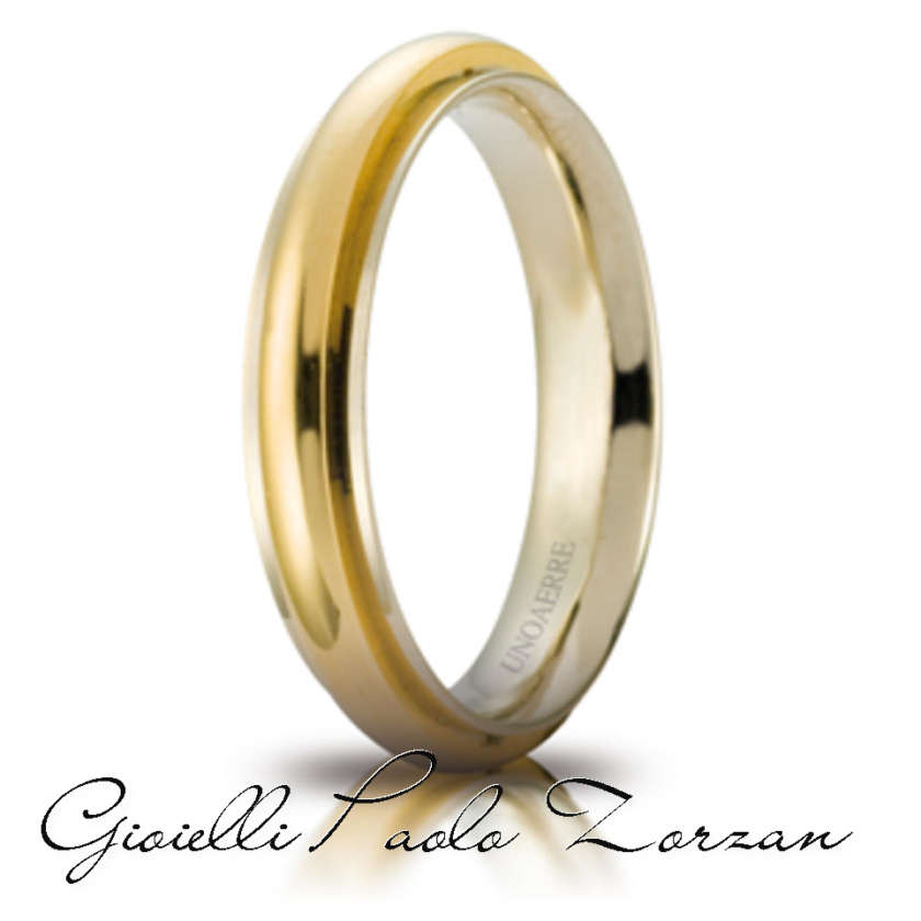 FEDE Matrimoniale UNOAERRE Andromeda oro bicolore giallo e bianco 18kt  Ref. 70 AFC 281 col.07