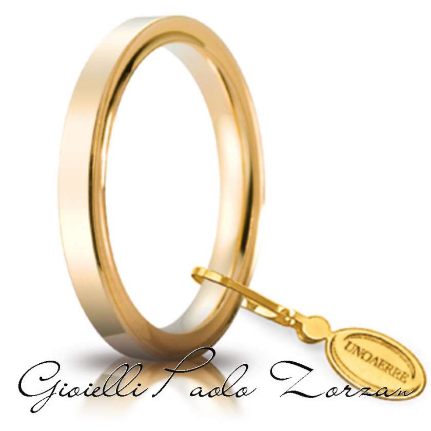 Fede Matrimoniale UNOAERRE Cerchi Di Luce  2,5 Mm Oro Giallo   Mod.  25 Afc 2 Col.01