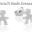 Paio orecchini Le Briciole Le Bebè Bimbo oro bianco 18 Kt diamantect 0.03 Ref LBB311-0