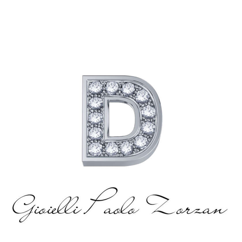 Lettera D in oro bianco e brillanti Elements DonnaOro Ref. DCHF3319D.002