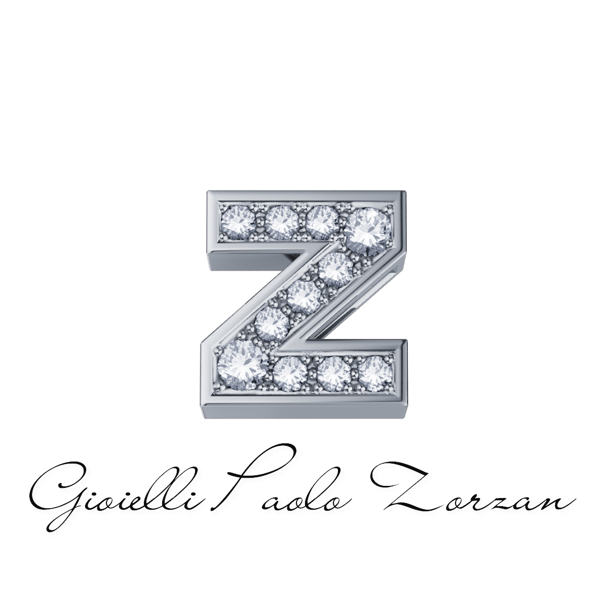 Lettera Z in oro bianco e brillanti Elements DonnaOro Ref. DCHF3319Z.002