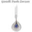 Pendente con catenina Annamaria Cammilli in oro bianco e brillanti con Zaffiro Ref. GPE2080W-0