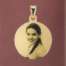 Medaglia fotoincisa Renato Tessari in oro giallo o bianco 18 kt forma rotonda grande Ref. MOD.TG-0