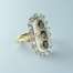 Anello vintage in oro giallo 18 Kt zaffiri e brillanti Ref. ANVZ003-0
