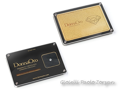 Blister Donna oro con diamante naturale Ct 0.15 ref. 315737-0