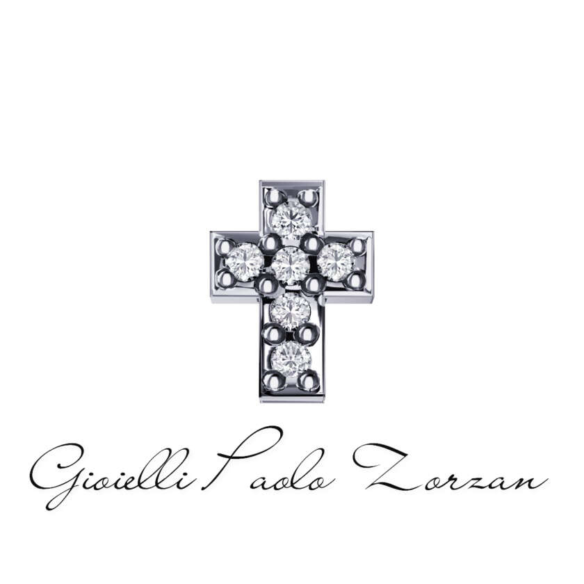 Croce in oro bianco e diamanti Elements DonnaOro Ref. DCHF6521.003