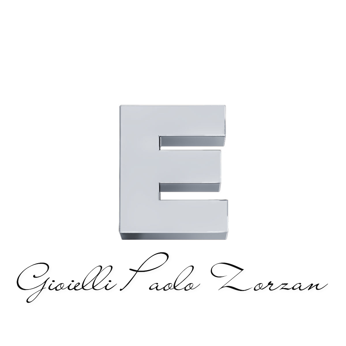 Lettera E in oro bianco Elements DonnaOro Ref. DCHFE3320