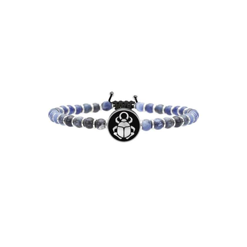 Bracciale Kidult Uomo – Scarabeo | Rinnovamento – in Acciaio e Sodalite – 731223-0
