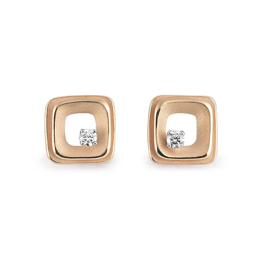 Orecchini al lobo Annamaria Cammilli in oro rosato e diamanti ref. GOR2429J-0