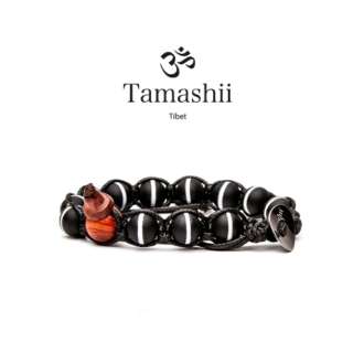 Bracciale Tamashii Decorato Onice Opaco - base Nero ref. BLACKS900-234-0