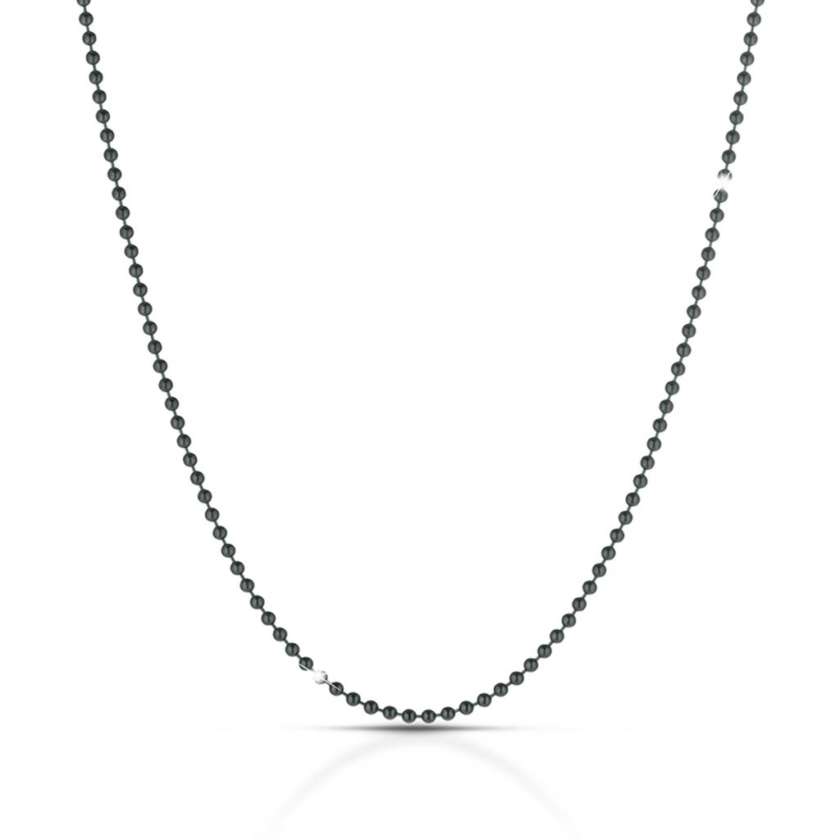 Catena leBebe' Add con palline in argento con finitura in rutenio LBU005A-0