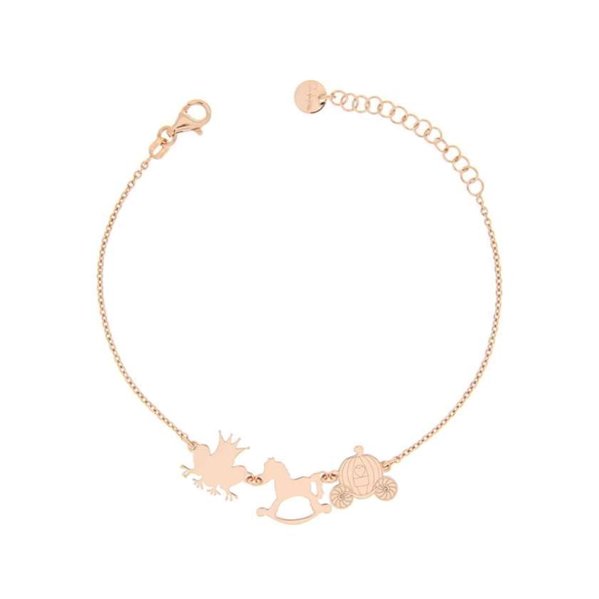 Bracciale Rue Des Mille 3 soggetti sogno in argento rosato ref. BR3SOGSOGNO-0