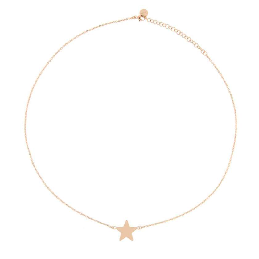 Collana rue des mille in argento rosato stella ref. GR001STELLA-0