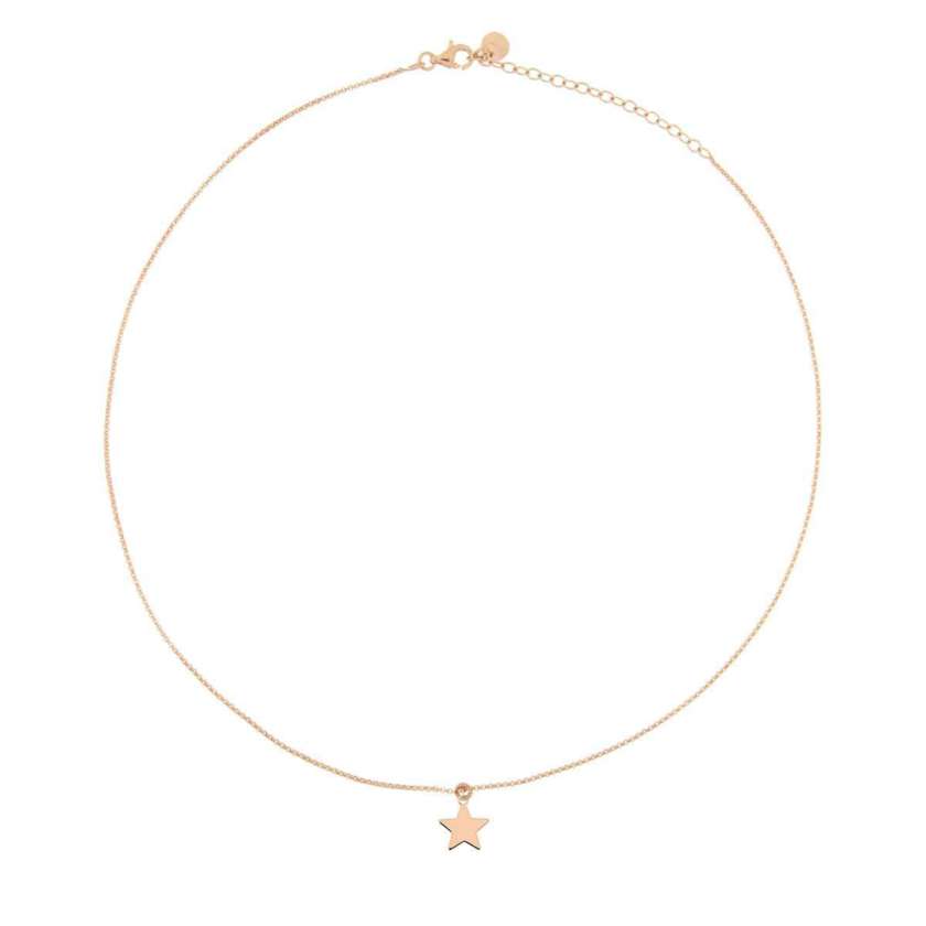 Collana rue des mille in argento rosato stella micro ref. GR1SOGGMICSTELLA-0