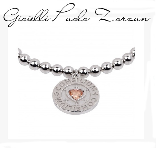 COLLANA CONSILIUM in ARGENTO RODIATO con GRANI ARGENTO e TOPAZIO Pesca GIDNC09GP0C-0