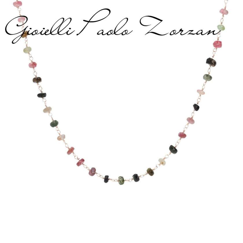 Collana bronzallure con Pietre Naturali Multicolor ref. WSBZ01336-0