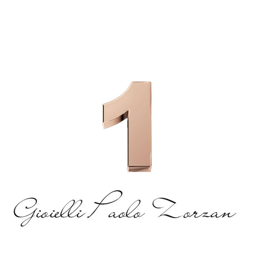 Numero 1 in oro rosa Elements DonnaOro Ref. DCHF3332N1
