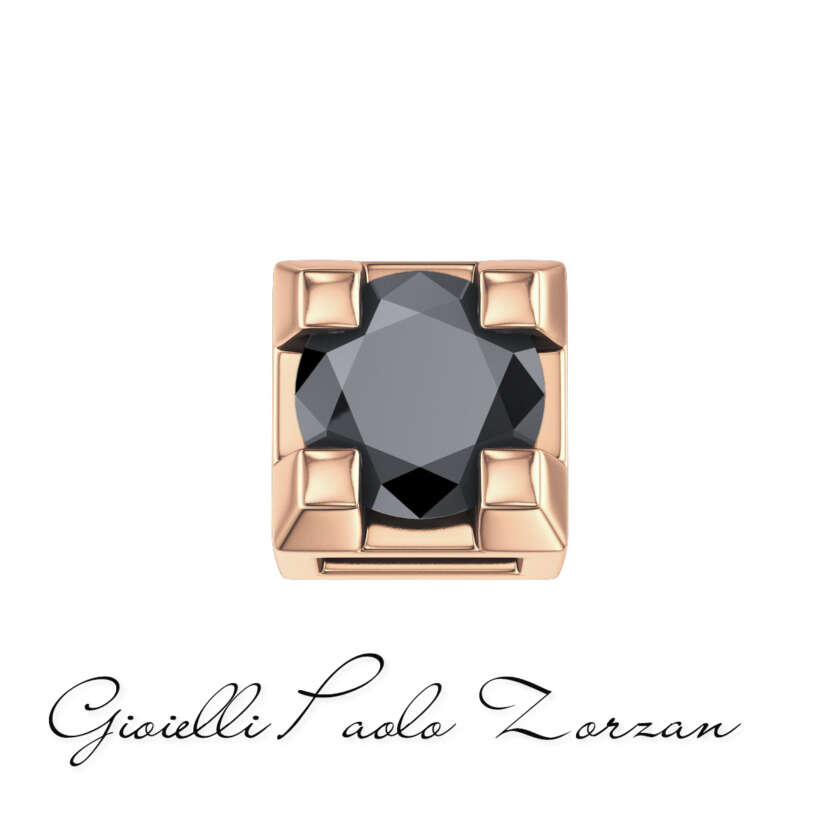 Griffe 0,02 ct in oro rosa e diamante nero Elements DonnaOro Ref. DCHF3305.002