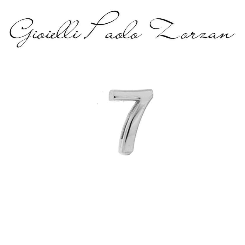 Elemento Numero 7 Bianco Rue Des Mille Per Bracciale Carousel Ref. Xbn7