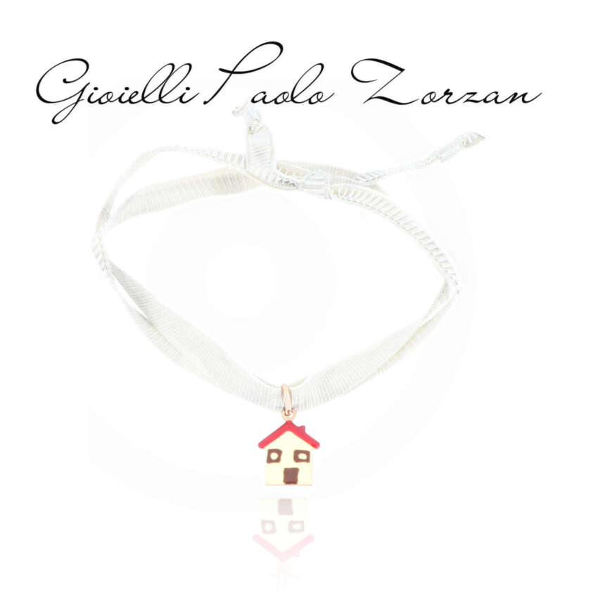 Bracciale Rue Des Mille Elastico con Casa in Argento e Smalto ref. BR-HIP-SMA-CAS