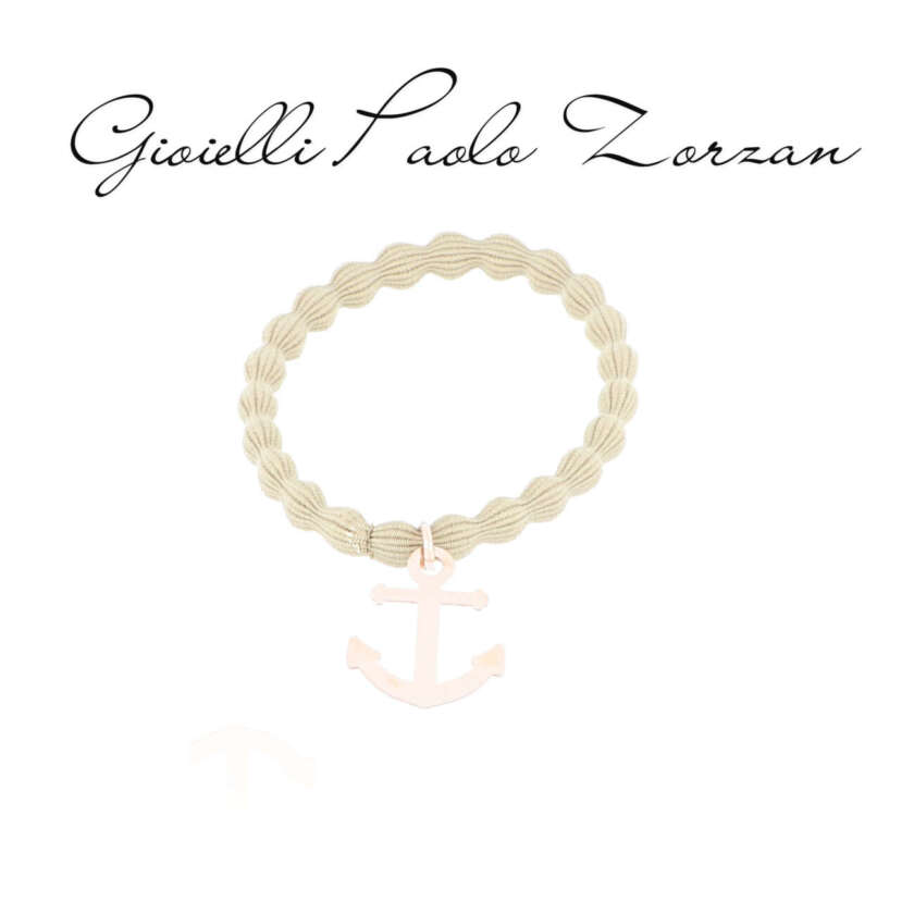 Bracciale Rue Des Mille Con Ciondolo Ancora In Argento Ref. Brts-sanc