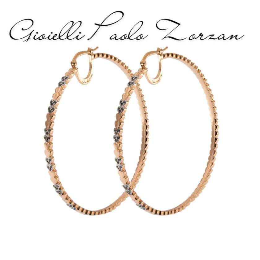 Orecchini A Cerchio Diametro 6 Rue Des Mille Con Cuori In Argento Ref. Orz-006-d6-cuo
