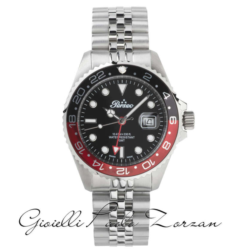 Orologio Uomo Perseo GMT Ghiera Rosso Nera ref. 6790.02