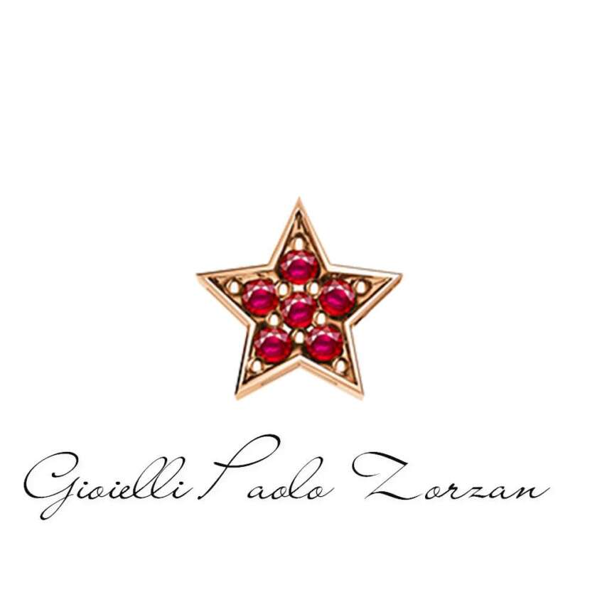 Stella in oro rosa e rubini Elements DonnaOro Ref. DCHR6552