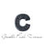 Lettera C in oro brunito e diamanti neri Elements DonnaOro Ref. DCHF7278C.002   Elementi per Bracciali Numeri e Lettere