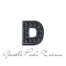 Lettera D in oro brunito e diamanti neri Elements DonnaOro Ref. DCHF7278D.002   Numeri e Lettere Elementi per Bracciali