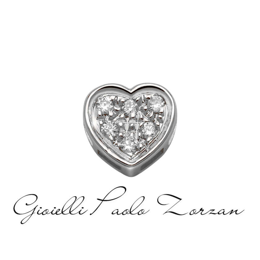 Cuore piatto in oro rosa e diamanti Elements DonnaOro Ref. DCHF7844.003