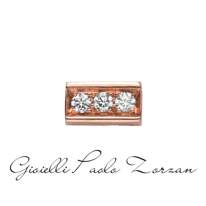 Rettangolo in oro rosa e diamanti Elements DonnaOro Ref. DCHF8549.007