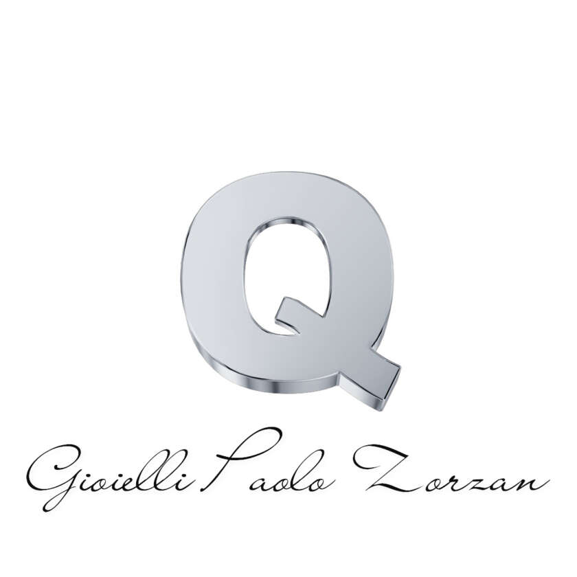Lettera Q in oro bianco Elements DonnaOro Ref. DCHFQ3320