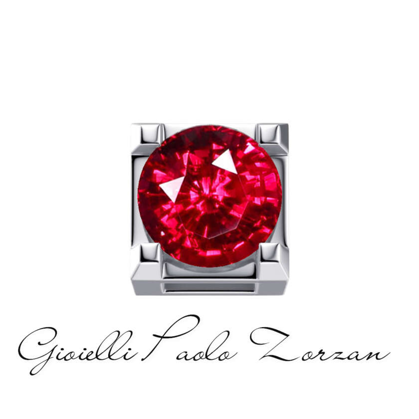 Griffe 0,05 ct in oro bianco e rubino Elements DonnaOro Ref. DCHR7244