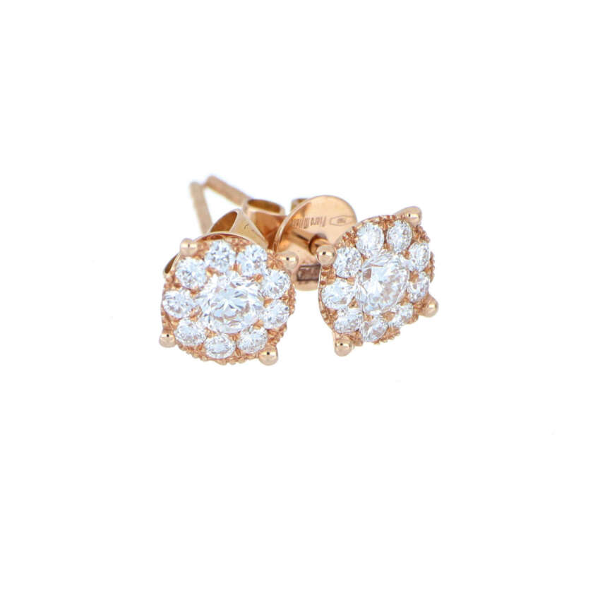 Orecchini Piero Mlano  Oro Rosa e Diamanti R6240RB5/G - immagine 3