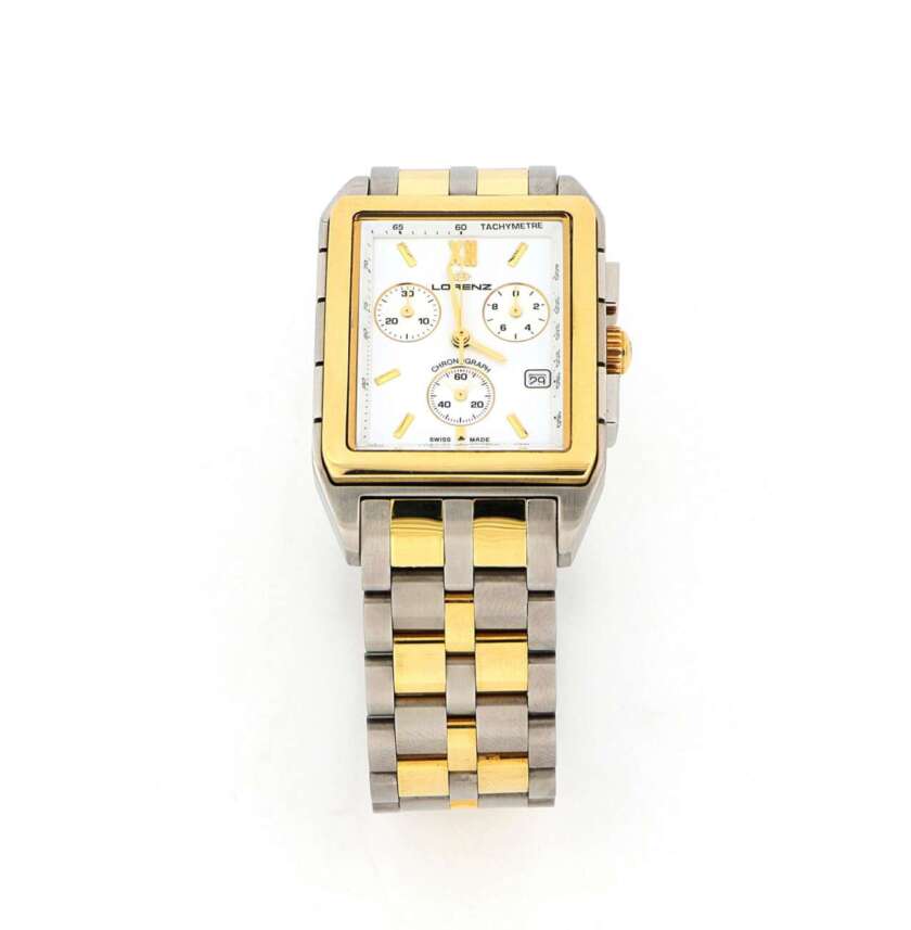 Orologio Lorenz da uomo in oro e acciaio 22964 AI - immagine 2