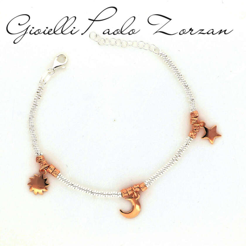 Bracciale in Argento con girellini e inserti  BAG679-S
