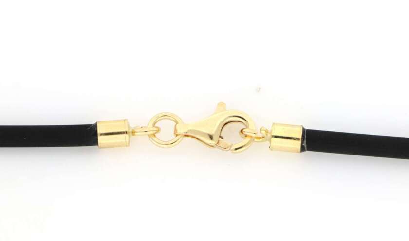 Croce con cordino in oro giallo e bianco CR02 - immagine 2