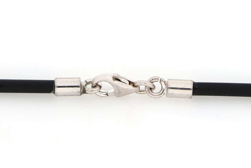 Croce con cordino in oro bianco CR16 - immagine 2