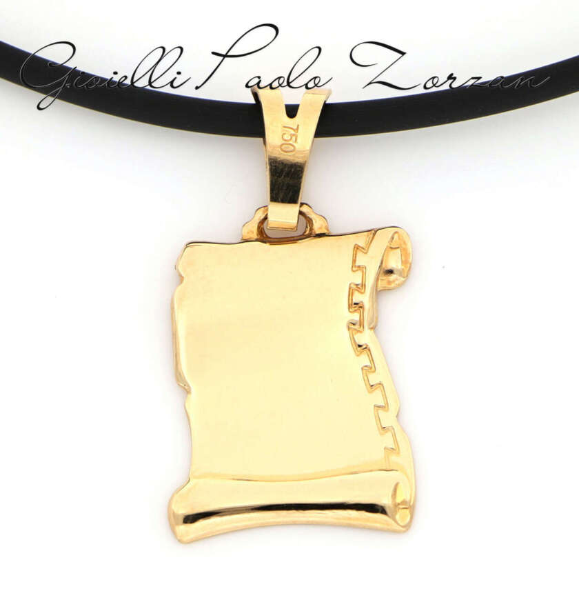 Medaglia con cordino in oro giallo CR04