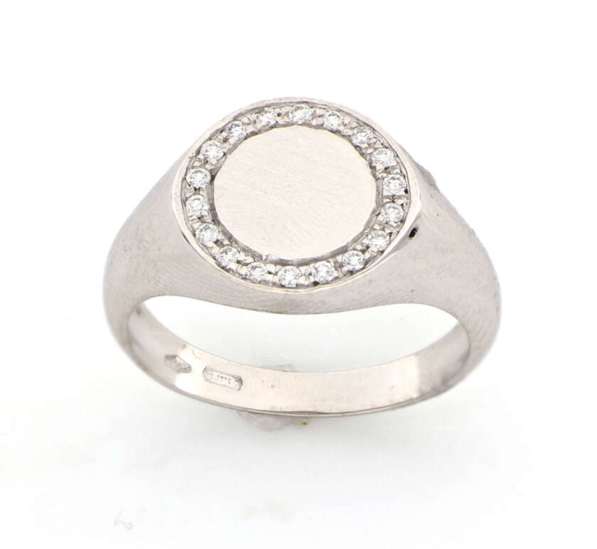 Anello in oro bianco e diamanti S33074 - immagine 2