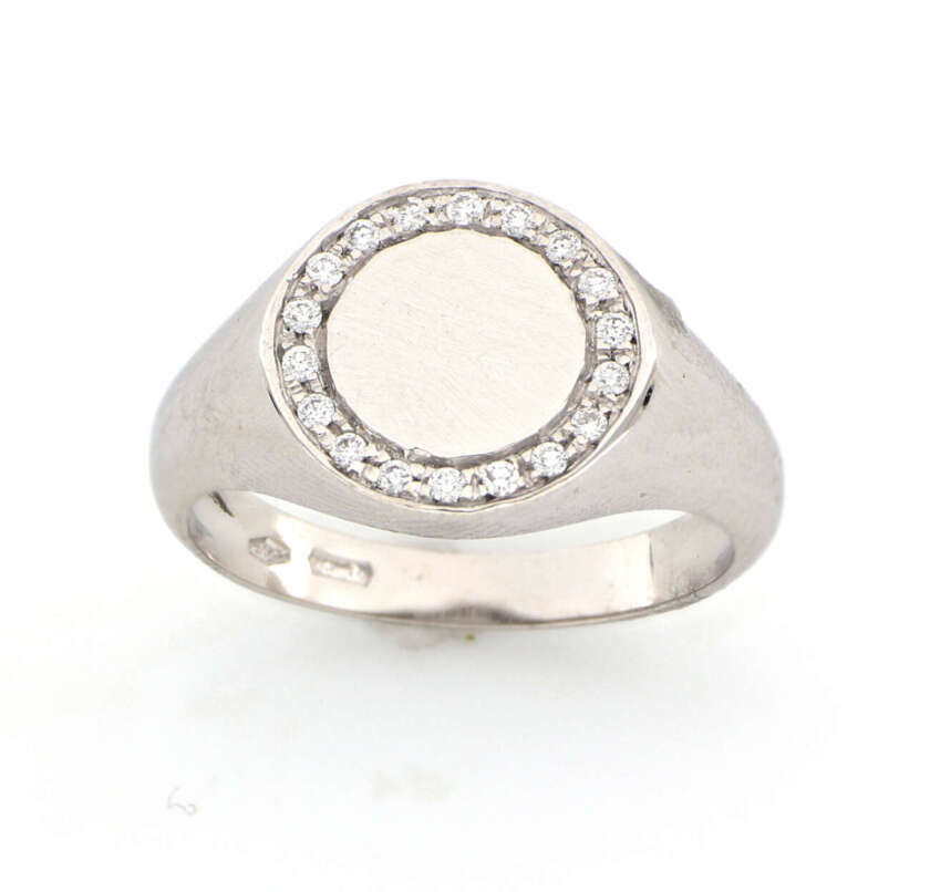 Anello in oro bianco e diamanti S33074 - immagine 3