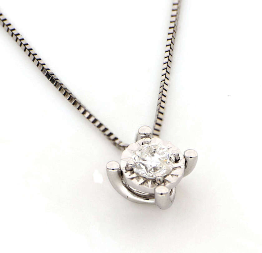 Collana punto luce Donnaoro in oro bianco e diamante DKPL9036.S010 - immagine 2