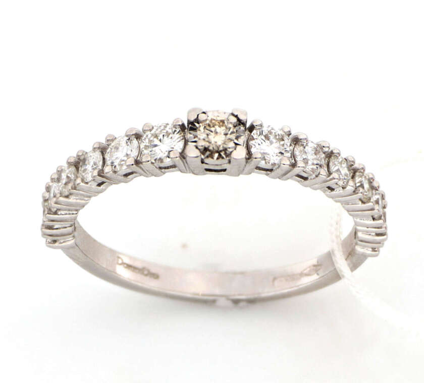 Anello DonnaOro riviere in oro bianco e diamanti  DKAV8925.S074 - immagine 2
