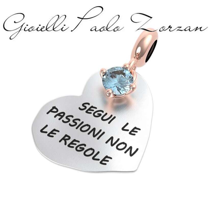 Charm Rerum New in argento e topazio azzurro 25146