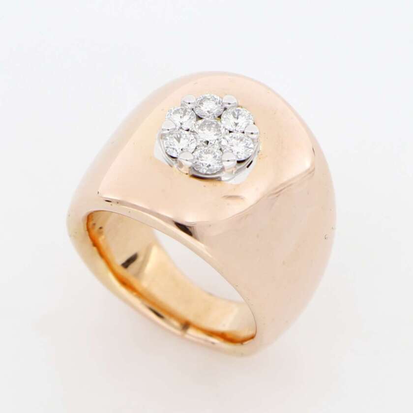 Anello a Fascia Fani Gioielli in Oro Rosa e Diamanti Ref. FNA91S